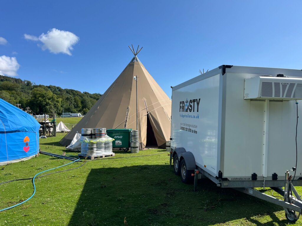 Frosty Fridge Trailer event set up